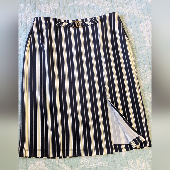 Cato Dresses & Skirts - Cato Navy and White Striped Skirt. NWT. Size M